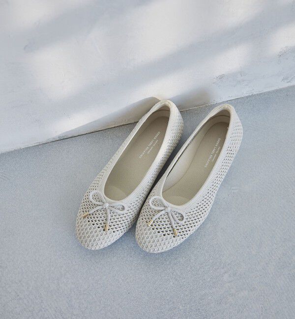 UNITED ARROWS green label relaxing「ウェルネスシアー バレエシューズ / ニットシューズ」|ローファー|SILVER