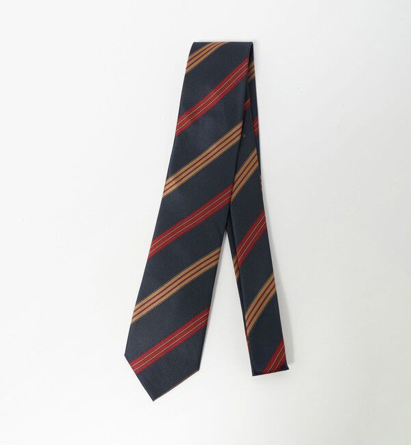 UNITED ARROWS green label relaxing「GLR シルク2 8.0cm ストライプ3 ネクタイ」|ネクタイ・蝶ネクタイ|NAVY