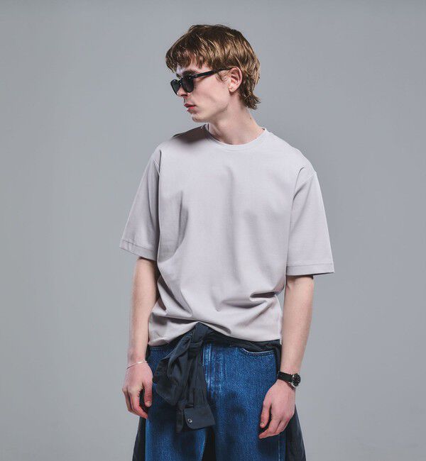 UNITED ARROWS green label relaxing「オーガニックコットン ポンチ クルーネック Tシャツ -接触冷感-」|Tシャツ・カットソー|LT.GRAY