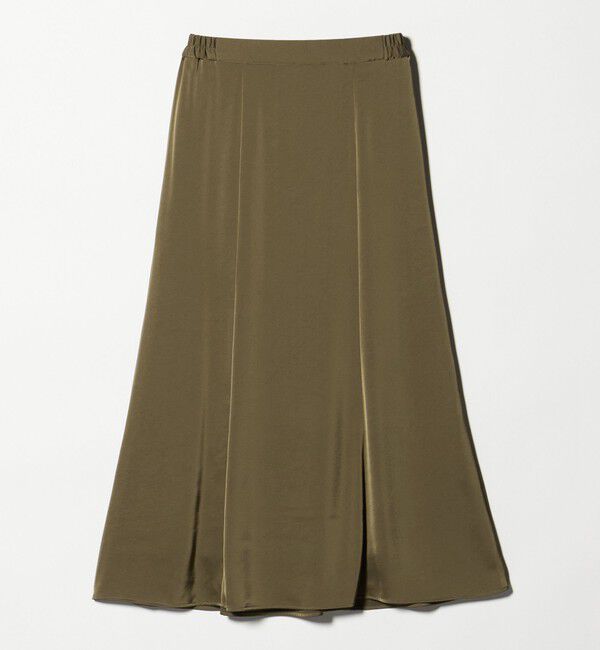 UNITED ARROWS green label relaxing「サテン セミナロー スカート」|フレア|