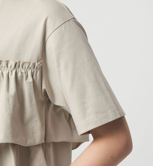 UNITED ARROWS green label relaxing「【WEB限定】＜at ease＞フリル カットソー 接触冷感 UVカット 遮熱」|Tシャツ・カットソー|