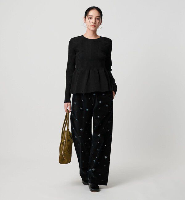 BEAUTY&YOUTH UNITED ARROWS「【WEB限定 Wardrobe DAILY MINIMAL】ペプラム2WAY リブニットプルオーバー ウォッシャブル」|ニット・セーター|