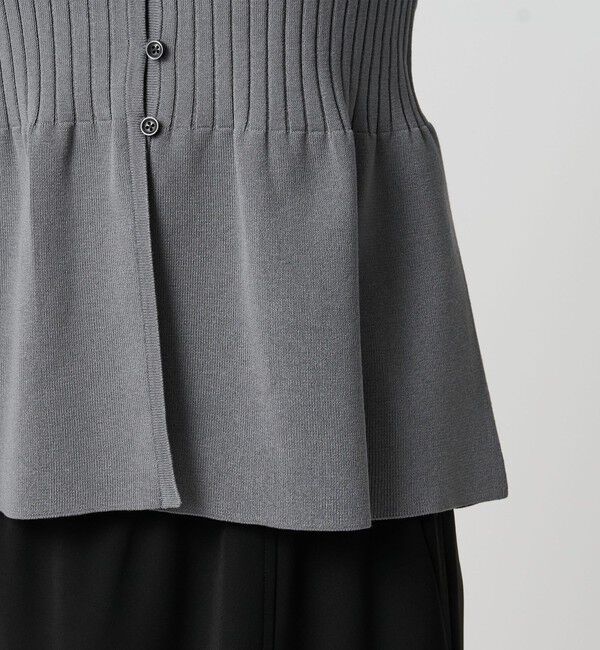 BEAUTY&YOUTH UNITED ARROWS「【WEB限定 Wardrobe DAILY MINIMAL】ペプラム2WAY リブニットプルオーバー ウォッシャブル」|ニット・セーター|