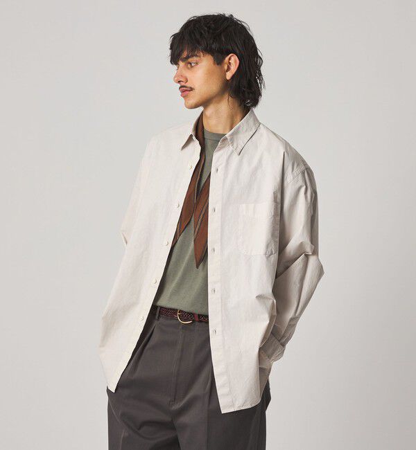 STEVEN ALAN「＜Steven Alan＞ ガーメントダイ ポプリン レギュラーカラー シャツ LOOSE」|シャツ・ブラウス|