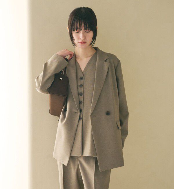 BEAUTY&YOUTH UNITED ARROWS「【WEB限定 Wardrobe DAILY MINIMAL】メランジ ダブルジャケット ウォッシャブル」|テーラードジャケット|MOCA