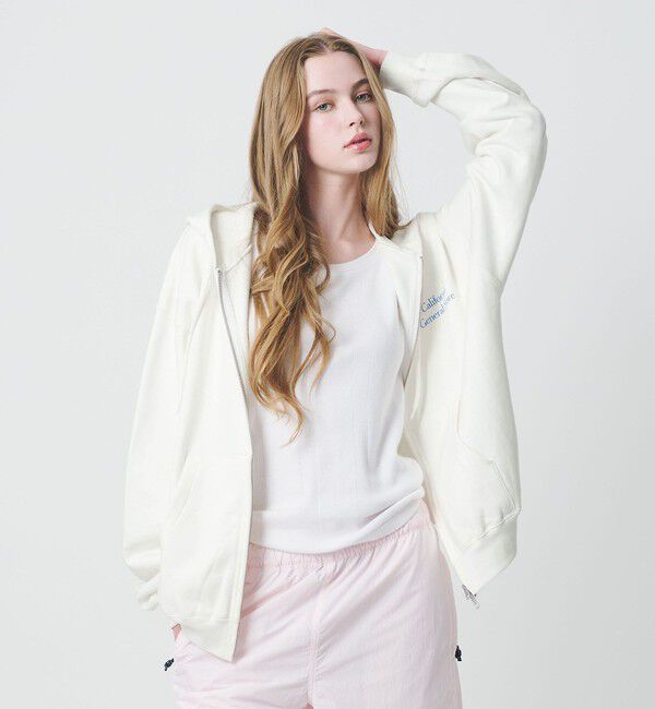 California General Store「＜CGS.＞オーガニックコットン スウェット ジップ パーカー」|パーカー|WHITE