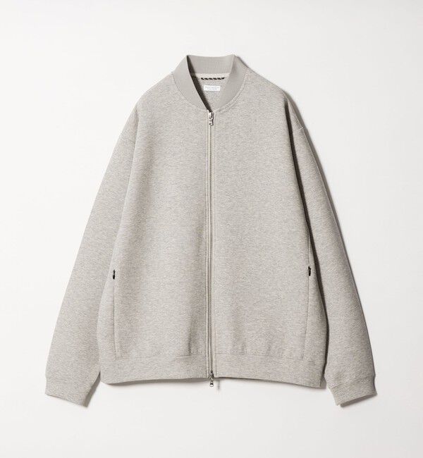 BEAUTY&YOUTH UNITED ARROWS「【WEB限定 WARDROBE SMART】ダブルニット ジップブルゾン/セットアップ対応【抗菌・防臭】」|ブルゾン・スタジャン|MD.GRAY