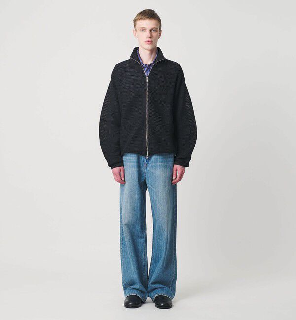 MONKEY TIME「リネン ドライバーズ ニット」|カーディガン|