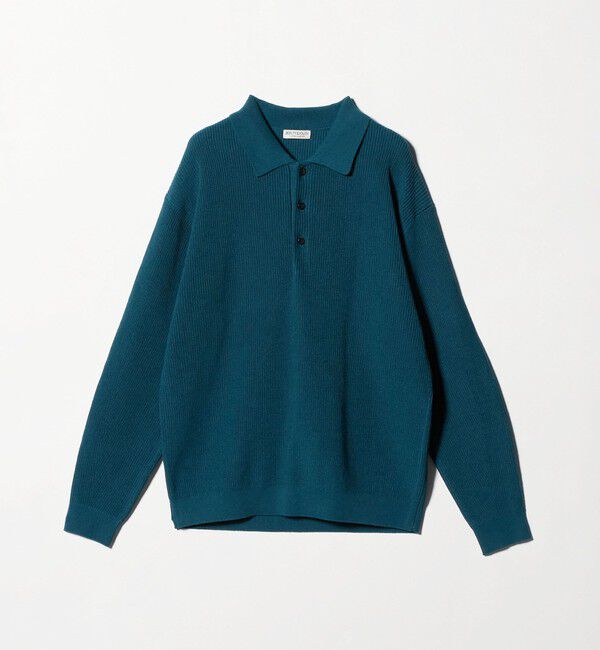 BEAUTY&YOUTH UNITED ARROWS「ギマ コットン アゼ 3ボタン ポロカラー ニット ウォッシャブル」|ニット・セーター|