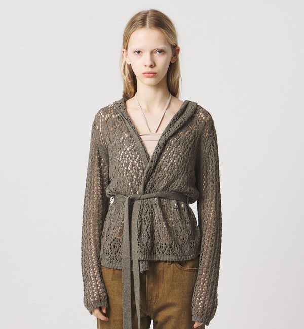 ATTISESSION「＜ATTISESSION＞フーディー ニット カーディガン」|カーディガン|OLIVE