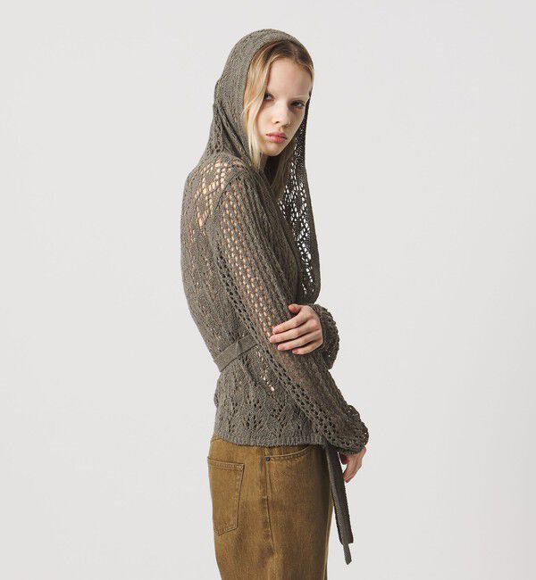 ATTISESSION「＜ATTISESSION＞フーディー ニット カーディガン」|カーディガン|