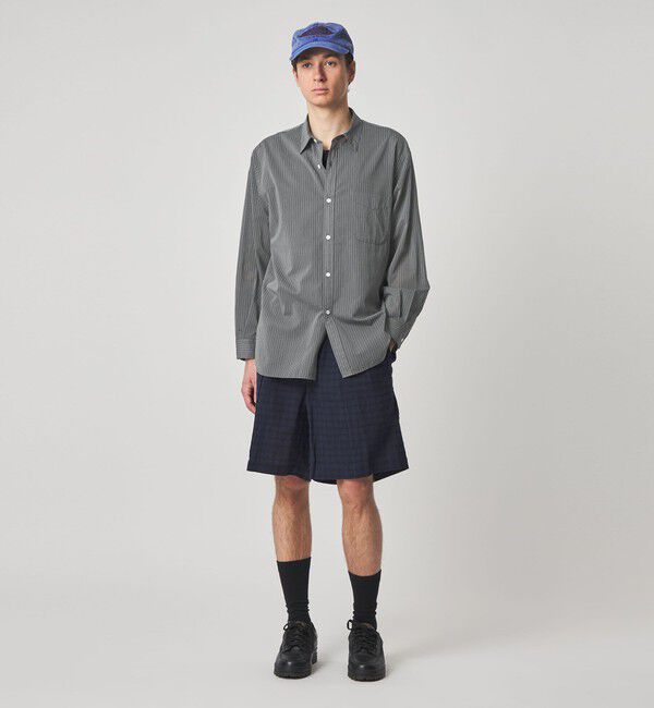 STEVEN ALAN「＜Steven Alan＞ 100 ガスボイル ストライプ レギュラーカラー シャツ LOOSE」|シャツ・ブラウス|