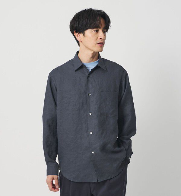 BEAUTY&YOUTH UNITED ARROWS「ライト リネンタッチ レギュラー シャツ FORM TAPERD型」|シャツ・ブラウス|