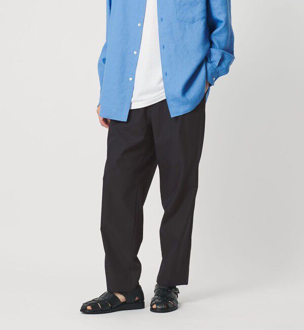 BEAUTY&YOUTH UNITED ARROWS「KOMATSU PACK 1プリーツ イージー ワイド テーパード パンツ NO.9 セットアップ対応 撥水 ウォッシャブル」|チノ|