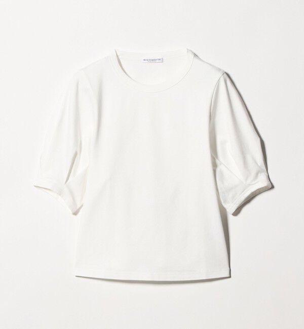BEAUTY&YOUTH UNITED ARROWS「コットンスムース タック ショートスリーブ プルオーバー」|Tシャツ・カットソー|WHITE