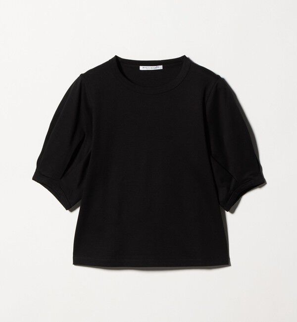 BEAUTY&YOUTH UNITED ARROWS「コットンスムース タック ショートスリーブ プルオーバー」|Tシャツ・カットソー|BLACK