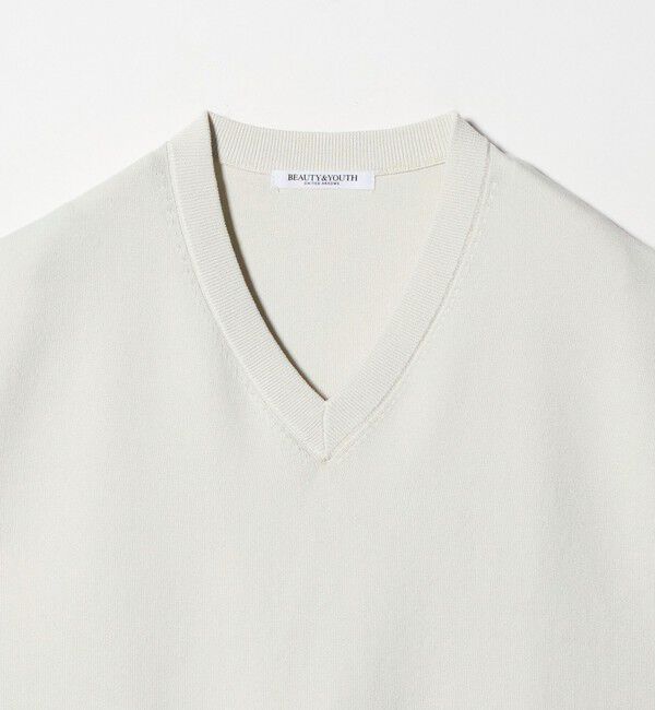 BEAUTY&YOUTH UNITED ARROWS「フルニードル フレンチスリーブ ニットプルオーバー ウォッシャブル」|ニット・セーター|