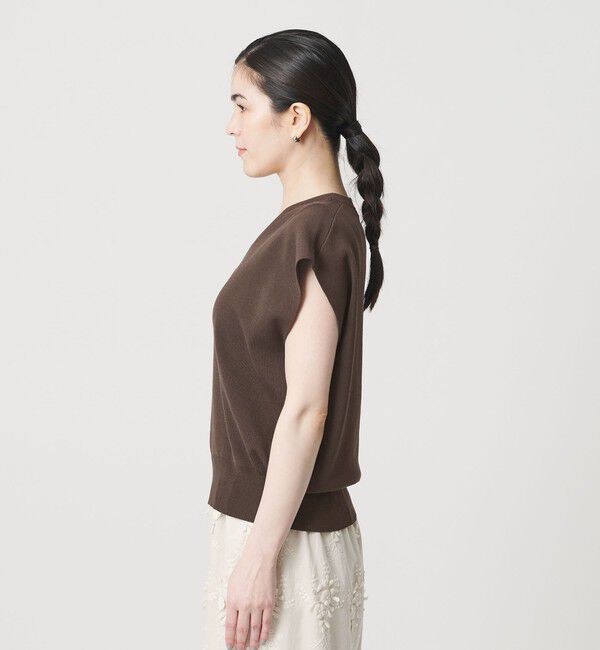 BEAUTY&YOUTH UNITED ARROWS「フルニードル フレンチスリーブ ニットプルオーバー ウォッシャブル」|ニット・セーター|