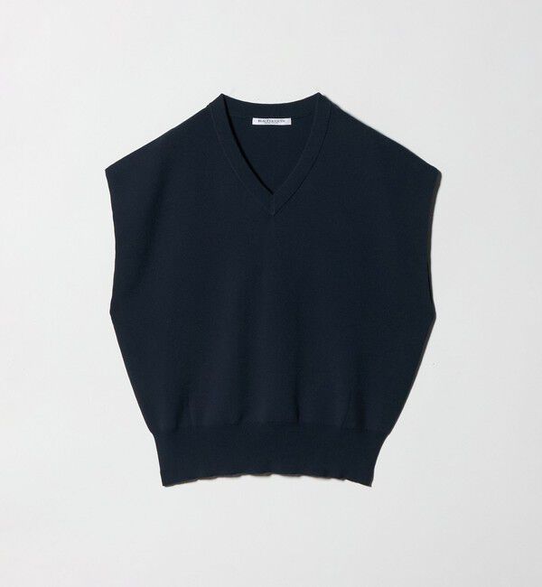 BEAUTY&YOUTH UNITED ARROWS「フルニードル フレンチスリーブ ニットプルオーバー ウォッシャブル」|ニット・セーター|NAVY