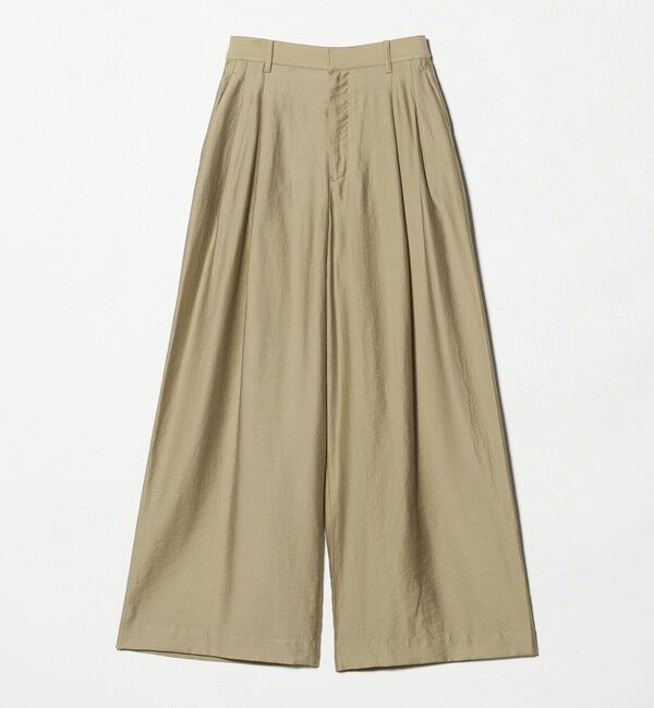 BEAUTY&YOUTH UNITED ARROWS「セルロースナイロン ツイル タック ワイドパンツ ウォッシャブル」|その他|BEIGE