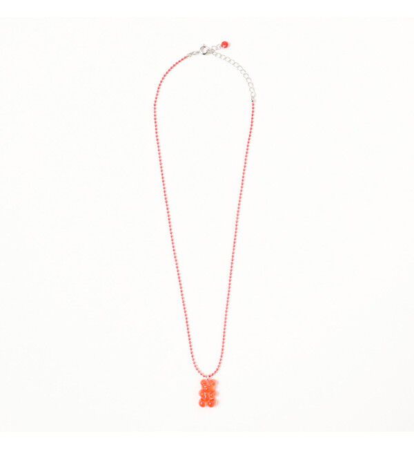 Ray BEAMS 「カラーボール チャーム クマ ネックレス」|ネックレス|