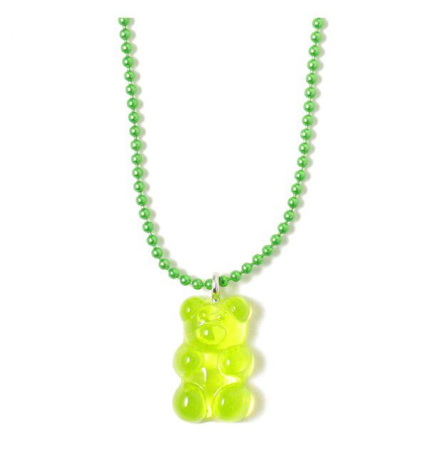 Ray BEAMS 「カラーボール チャーム クマ ネックレス」|ネックレス|