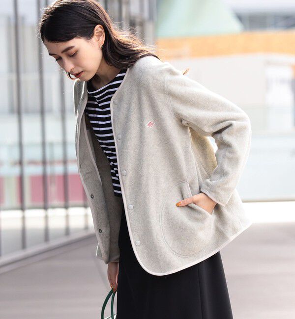 Ray BEAMS 「DANTON / FLEECE COLLARLESS JACKET」|ブルゾン・スタジャン|