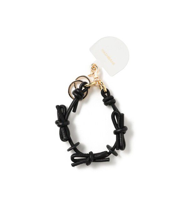 Ray BEAMS 「【WEB限定】Hashibami / レザー リボン スマホハンドストラップ」|チャーム・キーホルダー|