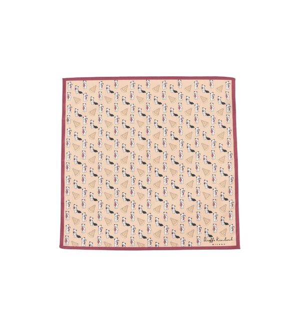 Demi-Luxe BEAMS 「Dieffe Kinloch / クマ ピザ ハンカチ」|ハンカチ|