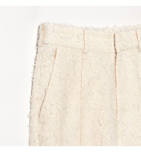 Ray BEAMS 「フリンジ ワイド ストレート パンツ」|チノ|