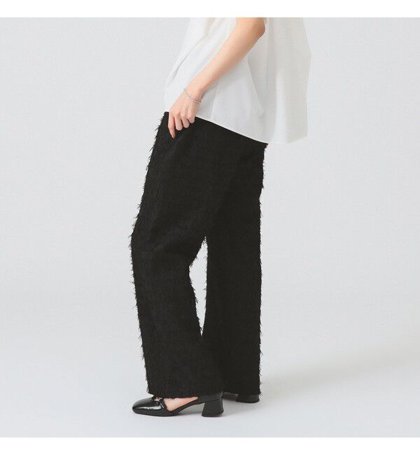 Ray BEAMS 「フリンジ ワイド ストレート パンツ」|チノ|