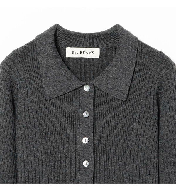 Ray BEAMS 「リブ ニット ポロ ワンピース」|ワンピース|