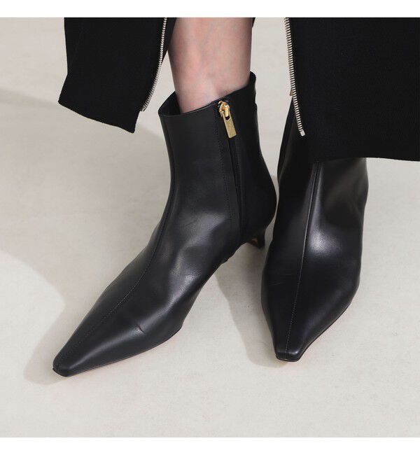 Demi-Luxe BEAMS 「HENRI EN VARGO / Caroline ショートブーツ」|パンプス|BLACK