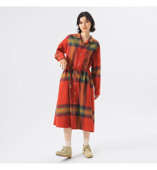 BEAMSBOY「ビッグ タータン ワンピース」|ワンピース|