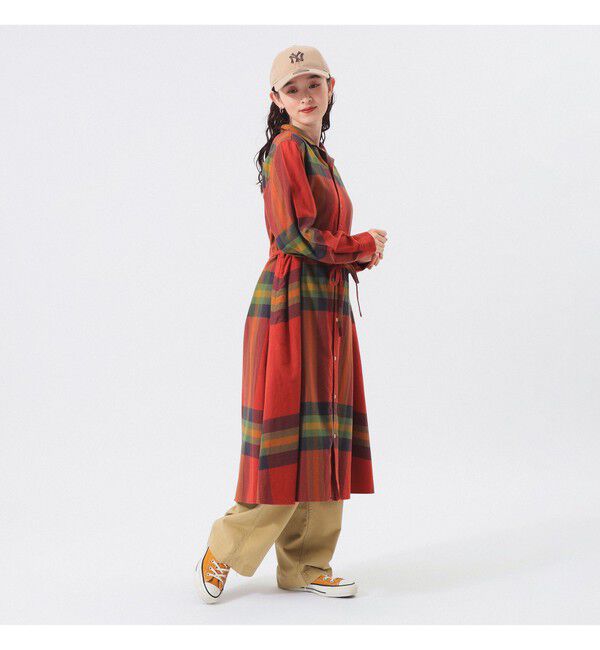 BEAMSBOY「ビッグ タータン ワンピース」|ワンピース|