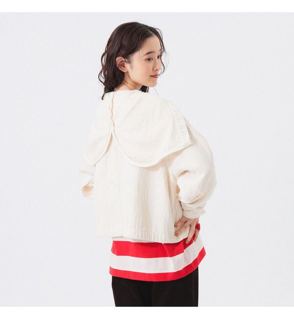 BEAMSBOY「コットン ミリタリー フード ジャケット」|ブルゾン・スタジャン|