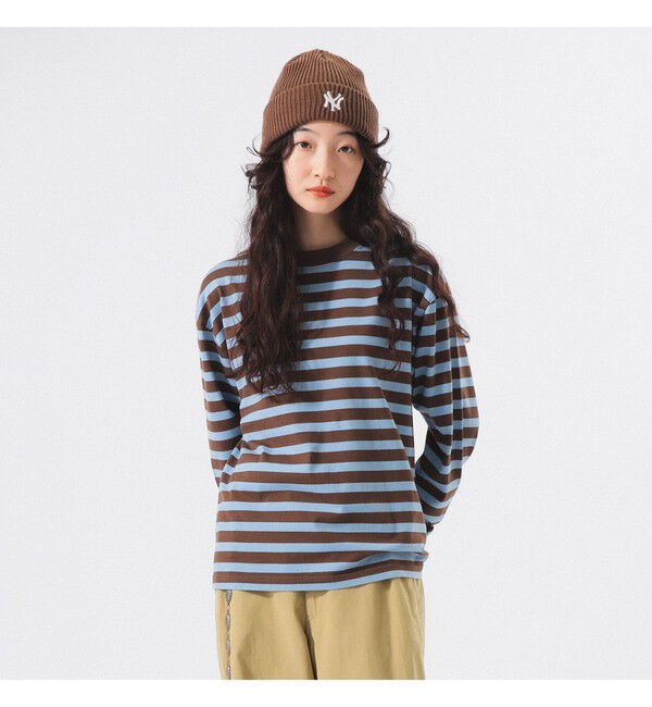 BEAMSBOY「ベーシック ボーダー ロングスリーブ」|Tシャツ・カットソー|BROWN/SAX