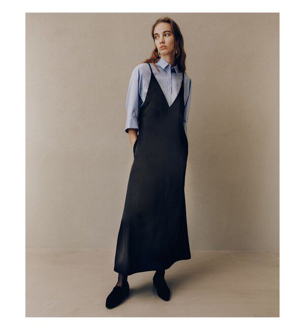 Demi-Luxe BEAMS 「ダブルストラップ キャミソール ワンピース」|ワンピース|BLACK