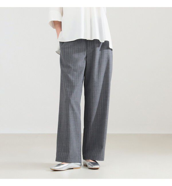 Demi-Luxe BEAMS 「ポプリン ストライプ イージーパンツ」|チノ|