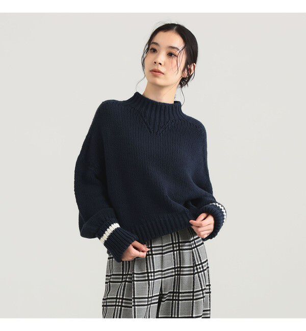 Demi-Luxe BEAMS 「AK+1 / 3ゲージ ホールガーメント コクーン ニット」|ニット・セーター|NAVY