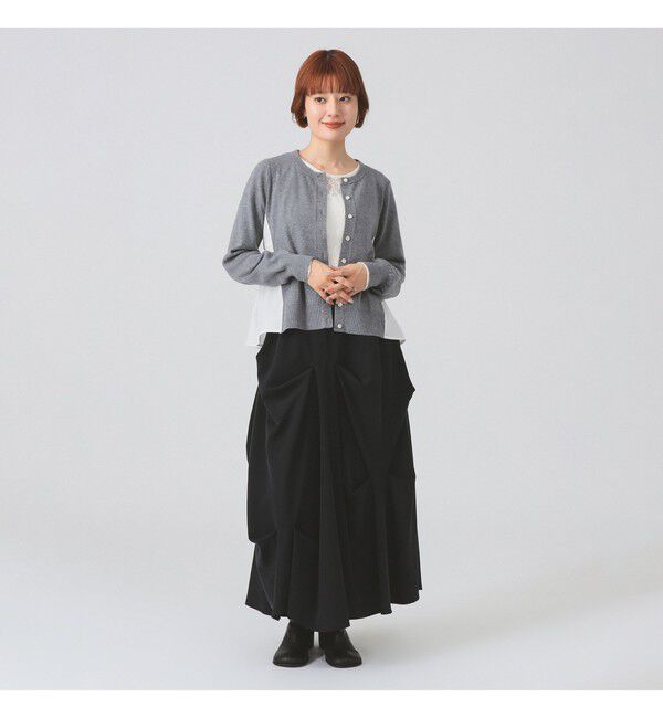 Ray BEAMS 「異素材 キリカエ カーディガン」|カーディガン|