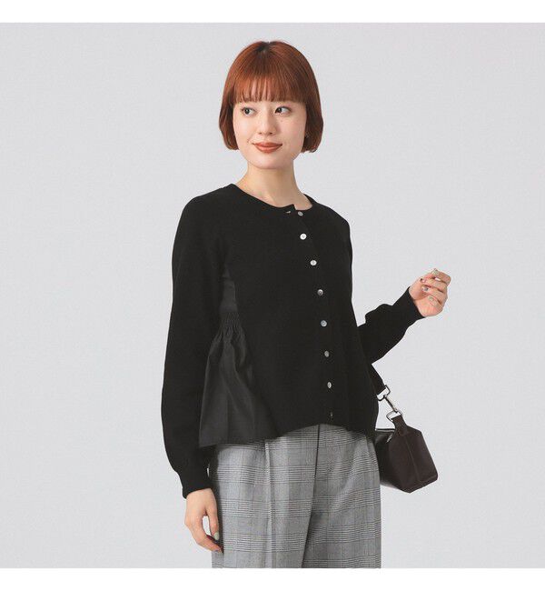 Ray BEAMS 「異素材 キリカエ カーディガン」|カーディガン|
