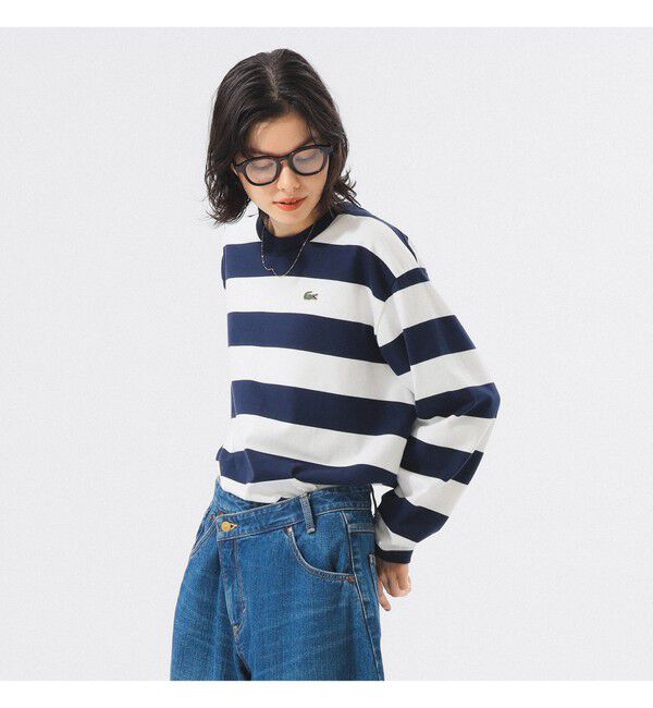 BEAMSBOY「【別注】LACOSTE / ボーダー ロングスリーブ Tシャツ」|Tシャツ・カットソー|