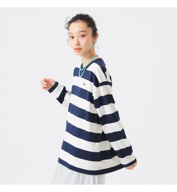 BEAMSBOY「【別注】LACOSTE / ボーダー ロングスリーブ Tシャツ」|Tシャツ・カットソー|