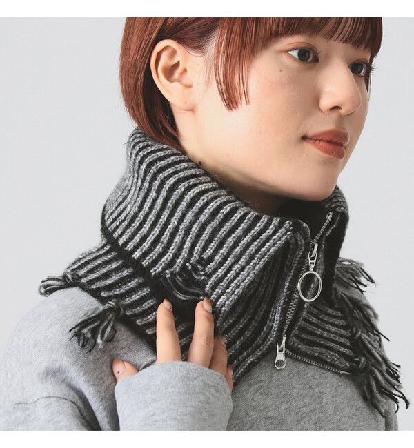 Ray BEAMS 「ニット ネック ウォーマー」|その他|GREY