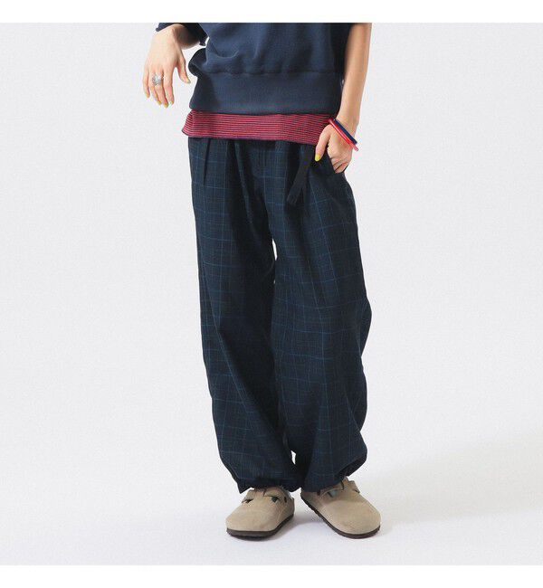 BEAMSBOY「【別注】Gramicci / チェック イージーパンツ」|チノ|