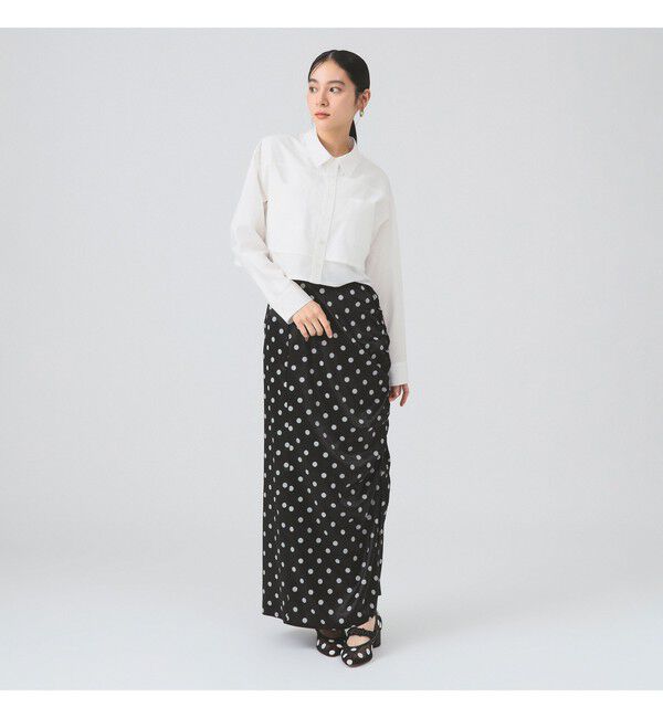 Ray BEAMS 「レイヤード ヘム クロップド シャツ」|シャツ・ブラウス|