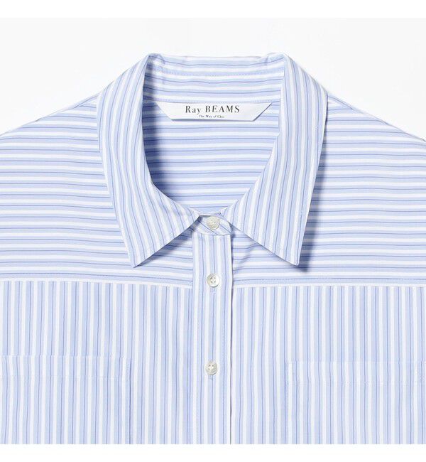 Ray BEAMS 「レイヤード ヘム クロップド シャツ」|シャツ・ブラウス|