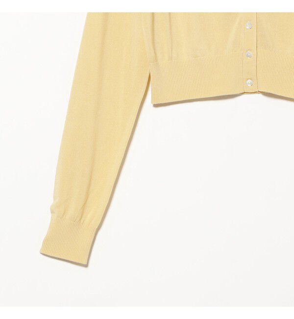 Ray BEAMS 「14ゲージ ショート丈 クルーネック カーディガン」|カーディガン|