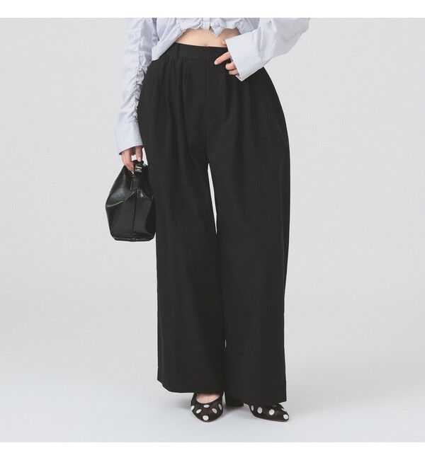 Ray BEAMS 「ギャザー ボリューム パンツ」|その他|BLACK